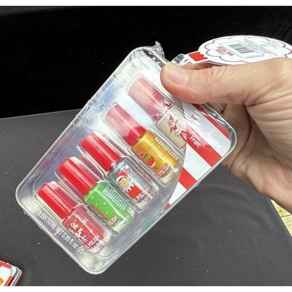 Official Elf On The Shelf 5 Pack Nail Polish In Collectible Tin Christmas NWT! - Picture 5 of 6